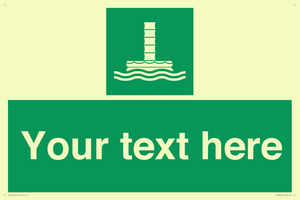 Custom sign safe condition Evacuation chute 